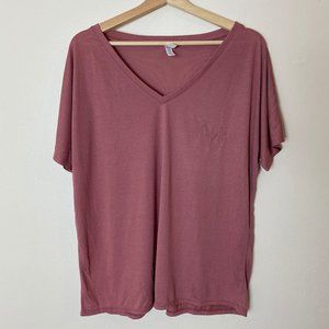 Mauve V-neck Boy Bye Shirt